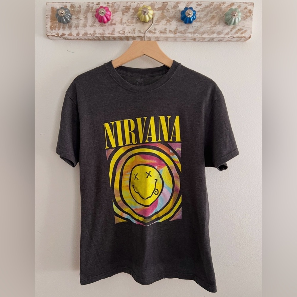 H&M Charcoal Gray Nirvana T-Shirt